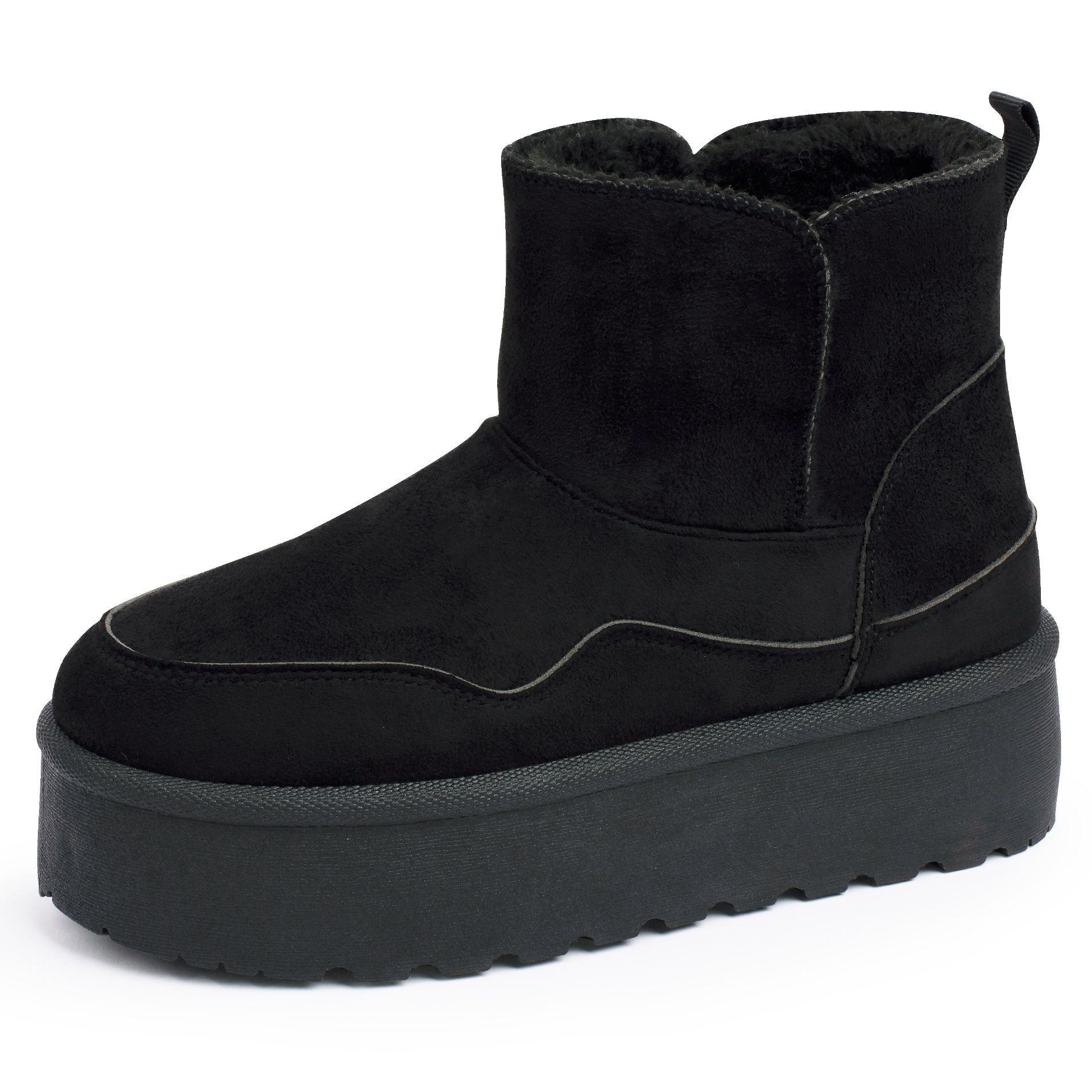 Alpine Swiss Tiana Womens Platform Mini Boots RUNS SMALL| Faux Fur Lined Short Ankle Boots | Slip On Warm Winter Booties | Lightweight Anti-Slip Sole