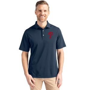 Philadelphia Phillies Cutter & Buck Virtue Eco Pique Recycled Mens Big and Tall Polo - 1 of 1