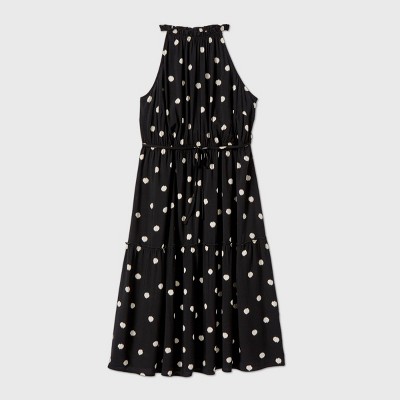 women's plus size polka dot dress