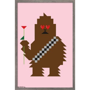 Trends International Star Wars: Saga - Chewbacca Hearts Framed Wall Poster Prints - 1 of 4