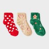 Women's Christmas 3pk Cozy Crew Socks - 4-10 - 2 of 4