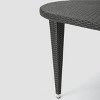 Dominica Oval Wicker Dining Table: Weather-Resistant, Iron Frame - Christopher Knight Home - 4 of 4