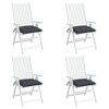 vidaXL Chair Cushions 4 pcs Anthracite 19.7 in.x19.7 in.x2.8 in. Oxford Fabric - 4 of 4