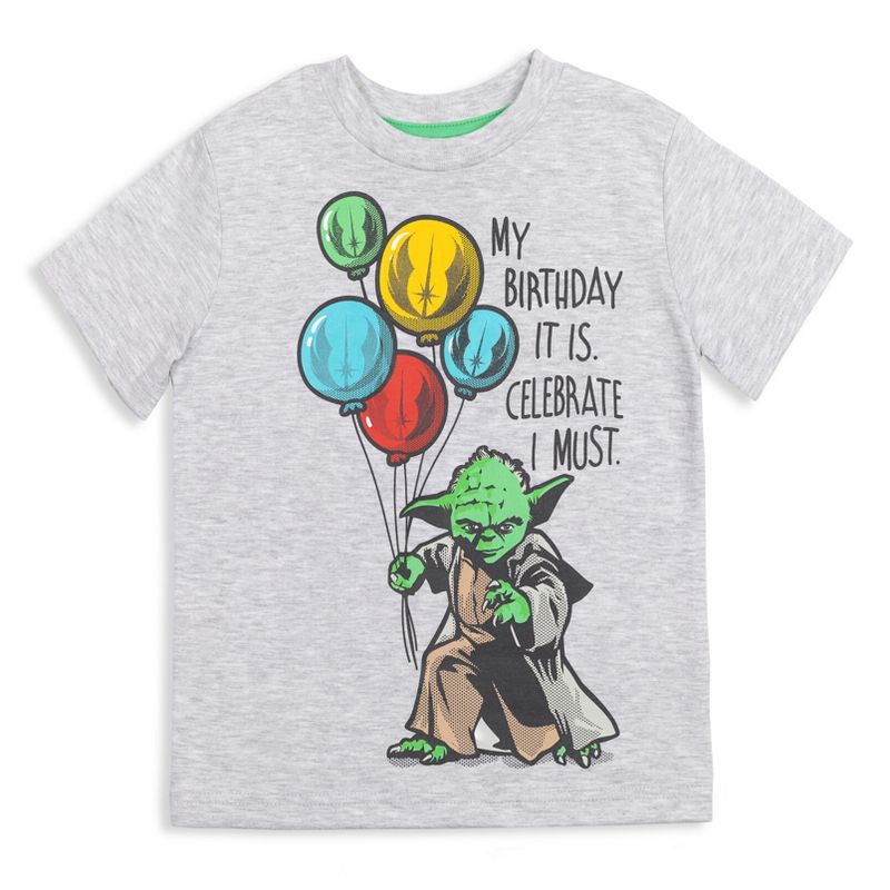 Star Wars Darth Vader Yoda Birthday T-Shirt Toddler to Big Kid, 1 of 9