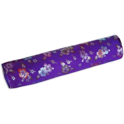 Wai Lana Yoga and Pilates Deluxe Hibiscus Tote 26 Inch Silky, Elegant, Floral, Zippered, Ideal for 1/8 Inch Thick Mat - Purple