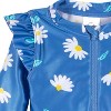 Gerber Baby & Toddler Girls' One-Piece Long Sleeve Rash Guard Swimsuit UPF 50+ - 3 of 4