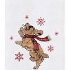 C&F Home Festive Dog Jumping Christmas Holiday Machine Washable Embellished Flour Sack Kitchen Towel 27L x 18W in. - 2 of 4