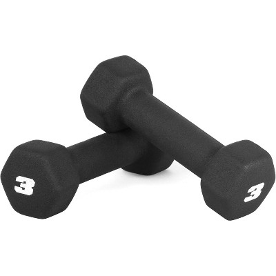 CAP Barbell Neoprene Coated Dumbbell Set, Color Coded Free Weights, Multiple Sizes & Color Options