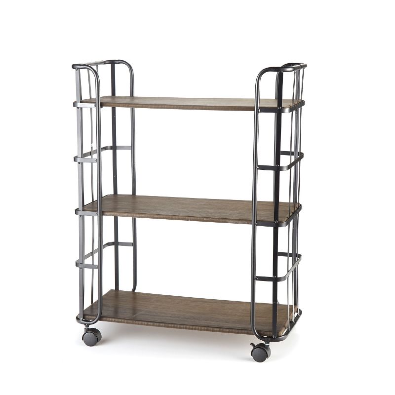 The Lakeside Collection Rolling Bar Cart - Modern Farmhouse 3 Shelf Unit for Dining Rooms, Kitchens, 1 of 4