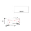 Vynxaria 32"W x 13"H Wall Cabinet with Sliding Doors, Storage Cabinet for Bedroom, Office, Living Room, Garage - 3 of 4