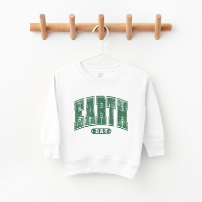 The Juniper Shop Earth Day Varsity Toddler Graphic Sweatshirt
