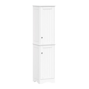 RiverRidge Home Ashland Two Door Tall Bathroom Storage Cabinet Organizer with Shelves White - 1 of 4