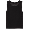 Womens Sweater Tank Tops Pullover Sweater Sheer Tops Lightweight Sweater Scoop Neck Crochet Sweater with Ribbed Cuff - 3 of 4