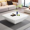 Hommoo Modern Coffee Table, 35.43" Center Table with Faux Marble Top - 3 of 4