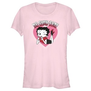 Junior's Women Betty Boop No Cupid Zone T-Shirt - 1 of 4