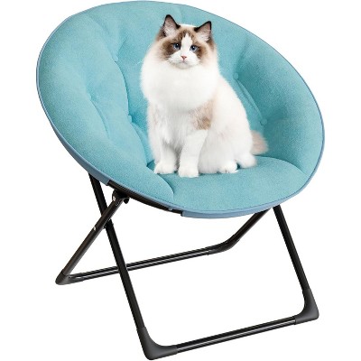 Comfy Oversized Saucer Chair - Plush Reading Lounger for Adults, Sturdy XL Frame, Foldable Accent Chair for Bedroom, Living Room & Dorm