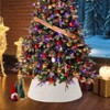 1pc 33inch Plush Felt Christmas Tree – Adjustable Rhombus Style, 2 Clips Included - 3 of 4