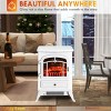 SEVOBAL Fireplace Insert Heater Mantel 3D Flame Fireplace Stove Bottom Air Outlet Fire Place Panoramic Fire Place Heater, White, 17.75"*13.25"*22.25" - 4 of 4
