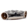 Cat's Telescopic Tunnel Cushioned Bed Pet Nest Teasing Balls Zipper Connection Feline Supplies - 3 of 4