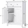 Costway Bathroom Storage Cabinet Free Standing Large Drawer W/Adjustable Shelf White - 2 of 4