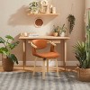 Art Leon Fabric Upholstered Swivel Dining Chair - 3 of 4