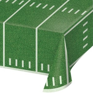 3ct Football Field Reusable Tablecloth - 1 of 3