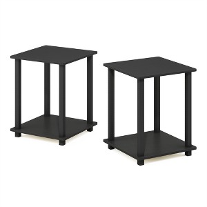 Furinno Simplistic End Table, Set of Two, Americano/Black - 1 of 1