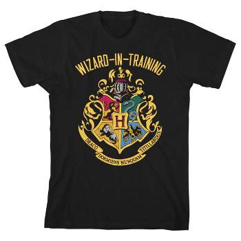 Harry Potter Hogwarts Wizard-in-Training Black T-shirt Toddler Boy to Youth Boy