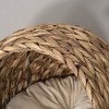 Whisen 23.5" Handwoven Elevated Cat Bed & Pet Beds, Cat Basket Bed with Soft Cushion & Cat Egg Chair Shape - 2 of 4