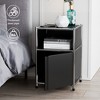 Fortune Candy 25.39'' Tall 1 Door Modular Design Metal Nightstand - 3 of 4