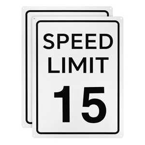 Unique Bargains Aluminum Weather Resistant Waterproof Rust Free Traffic Sign 2 Pcs - 1 of 4