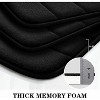 Attop Black Memory Foam Bathroom Rug Set 3 Piece, Non Slip Extra Soft Absorbent Washable & Dry Toilet Bath Mat Sets - 4 of 4