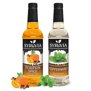 Syruvia Variety Pack - Pumpkin Spice & Peppermint Syrup 25.4 Fl oz (2-Pack) - 1 of 4