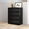 4 Drawer Dresser, Black Dresser for Bedroom, Wood Dressers Chest of Drawers with Storage, Anti-Tipping Device - 4 of 4