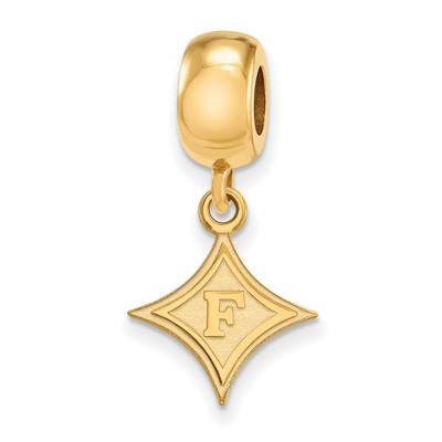 Black Bow Jewelry 14k Yellow Gold Plated Sterling Silver Furman Paladins NCAA Bead Charm