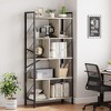 5 Tier Bookshelf with Storage, 61 Inch Tall Industrial Book Shelf with Open Display Bookshelves - 3 of 4