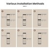 Lirago Adjustable Heavy-Duty Wood Closet Organizer-6 Shelves & 3 Expandable Rods Storage System Gray - 4 of 4