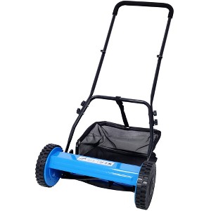 16-Inch Lawn Mower 5-Blade Reel Mower Push Reel Lawn Mower With Grass Catcher, 0.6 In-1.8 In Adjustable Blade Height For Garden Patio Sweeper - 1 of 4