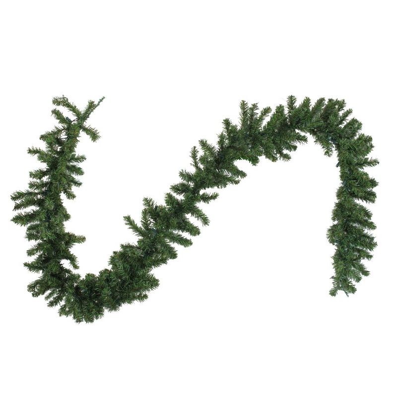Northlight 9' x 10" Prelit LED Battery Operated Canadian Pine with Timer Artificial Christmas Garland - Clear Lights, 4 of 6