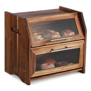 Acacia Bread Box 40x26.5x36.5Cm with Durable Acacia Wood, Spacious Design, Elegant Finish, Eco-Friendly Material, and Easy to Clean - 1 of 4