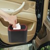 Unique Bargains Pressing Type Trash Can Hanging Storage Box Portable Interior Accessories 6.1"x5.31"x2.76" - 2 of 4