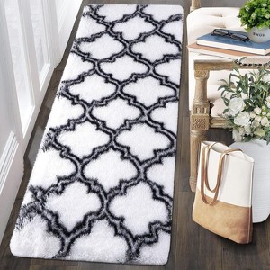 Shag Washable Area Rug, 7mm Modern Fluffy Plush Rug, Extra Soft Carpet, Non Slip, Non Shedding Rugs for Bedroom, Living Room, Nursery, Home Decor - 1 of 4