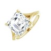 Pompeii3 4Ct Moissanite Asscher Cut Engagement Solitaire Ring 14k White or Yellow Gold - 3 of 4