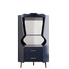 GDFStudio Niam 29.92" Modern Wooden Corner Bar Cabinet with 2 Open Storage Shelves, 2 Drawers and Mirrored Back - 4 of 4