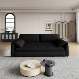 63.8" Queen Size Pull Out Couch 3-In-1 Convertible Sleeper Sofa Bed With Side Storage,Multi-Functional Velvet Loveseat Bed For Apartment-Cuddlewood - 1 of 4