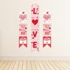 Big Dot of Happiness Happy Valentine's Day - Hanging Vertical Paper Door Banners - Valentine Hearts Party Wall Decoration Kit - Indoor Door Decor - 3 of 4