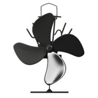 Hastings Home Self-Powered Four-Blade Wood Stove Fan - 5.2" x 6.9" x 9"