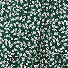 dark green white print