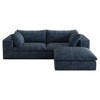 Dewdrop Blue&White Cloud Sofa, Corduroy Fabric Deep Seat Couch with Removable Cushion, No Assembly Needed - 4 of 4