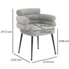 UNISOAR Accent Chair Curved Back Dining Chairs with Black Tapered Metal Legs for Dining Room - 3 of 4